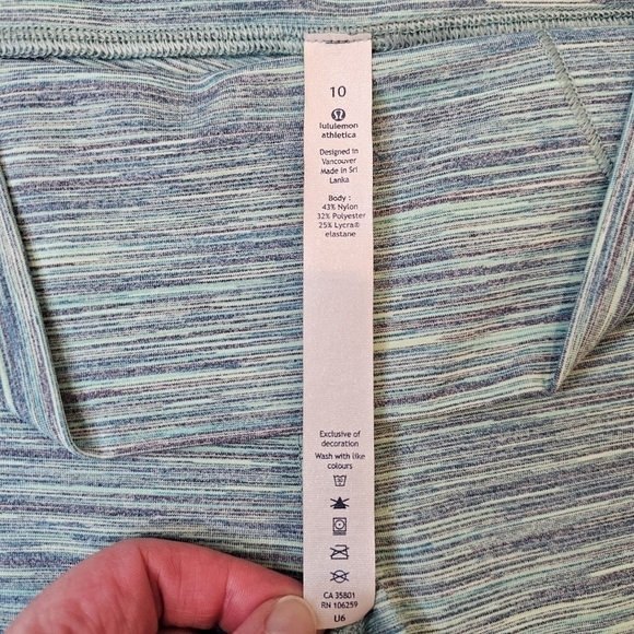 Lululemon Wunder Under High-Rise Pant Women's Size 10 Teal 7/8 Gym Athletic - Picture 6 of 9